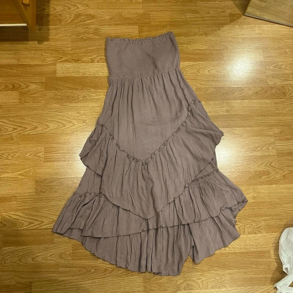 Elegant Mauve Layered Women's Dress - Picture 3 of 8